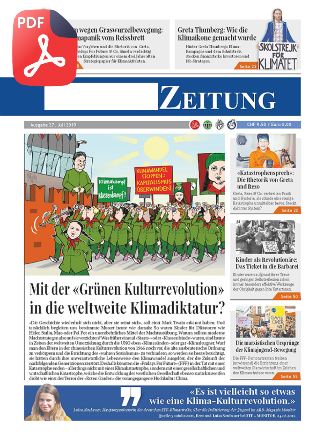 Ausgabe 27: Mit der «Grünen Kulturrevolution» in die weltweite Klimadiktatur?