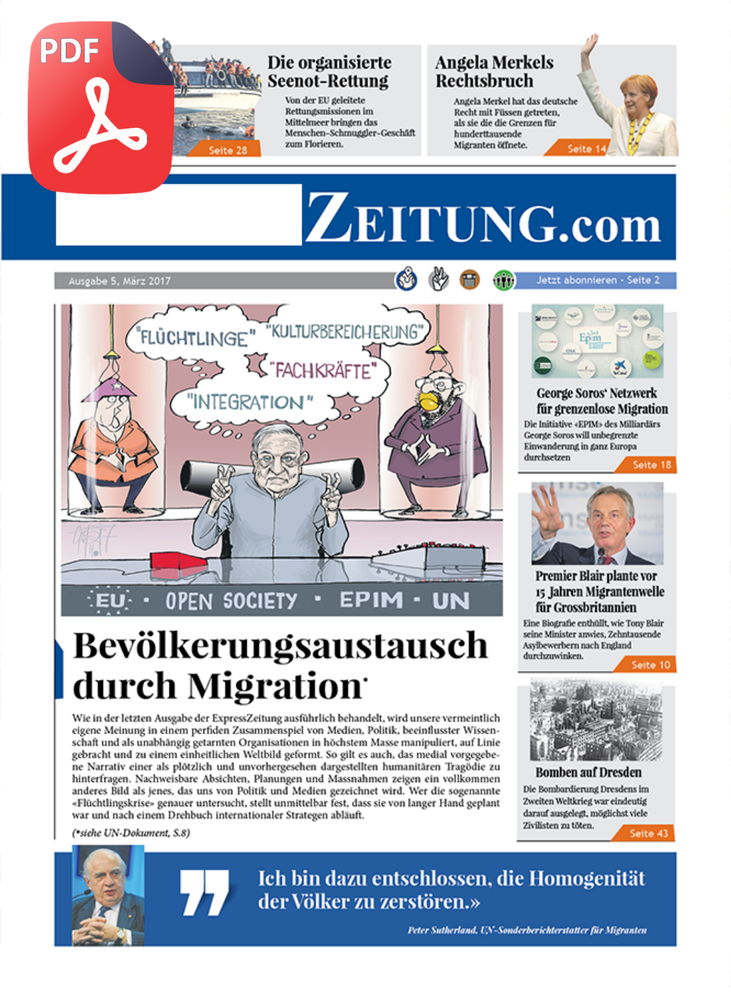 Ausgabe 05: Bevölkerungsaustausch durch Migration